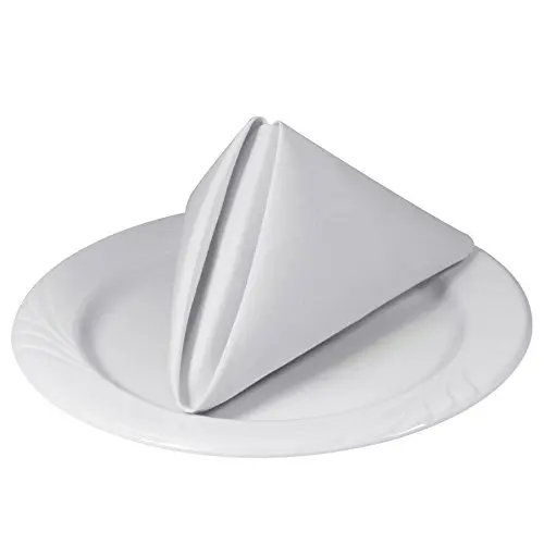 12PC 45x45cm RESTAURANT DINNER CLOTH LINEN WHITE 45x45cm PREMIUM HÔLE NOUVEAU NAPKINS 3