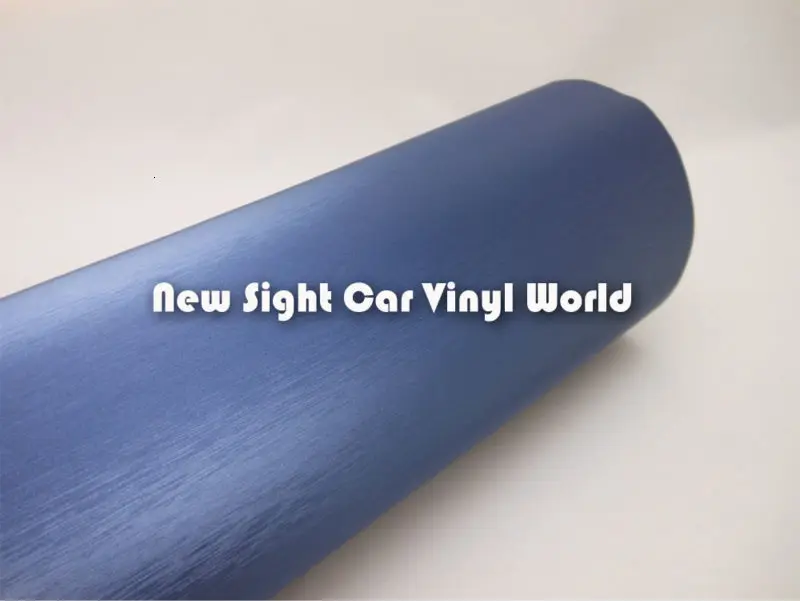 Высококачественная синяя матовая алюминиевая пленка для оклейки автомобиля с воздушными пузырьками Размер: 1,52*30 м/рулон