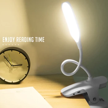 

LED Clip Desk Lamp USB Rechargeable Dimming Eye Protection Study Lamp Make-up Mirror Table Light