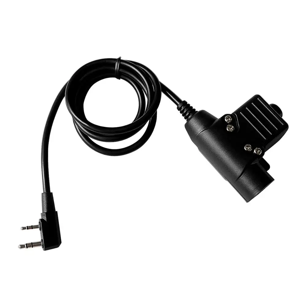 U94 PTT Tactical System Military Headset Adapter Plug Push to Talk for Kenwood Motorola 2 way 2
