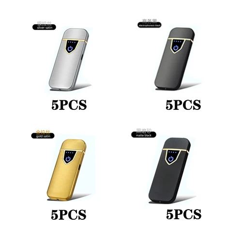 Combination I 20 шт./лот, ветрозащитная USB Зажигалка, супер электронные зажигалки, стильные индукционные сигареты, аксессуары для курения для мужчин, подарок - Цвет: Combination I