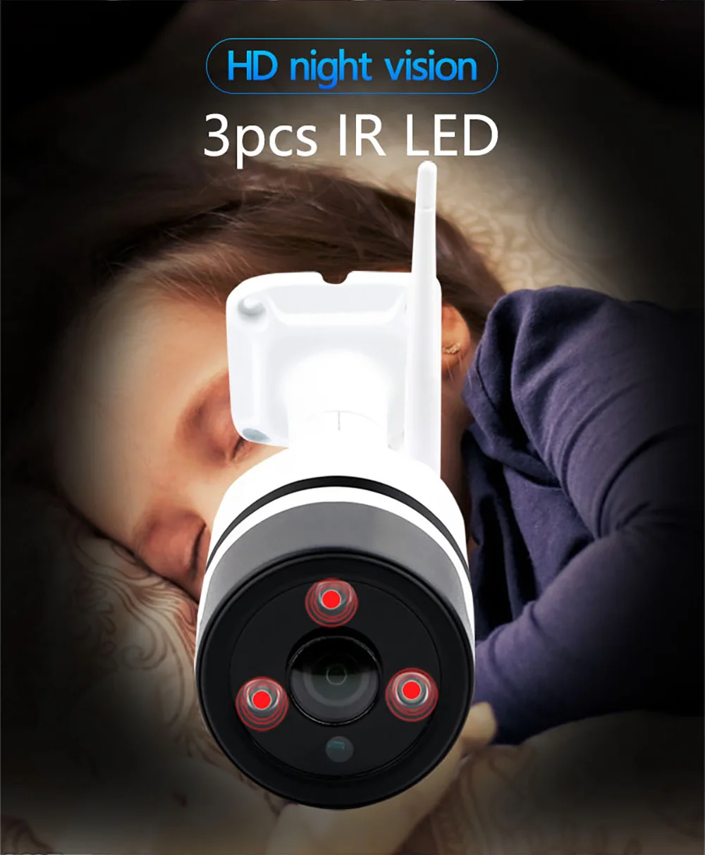 INQMEGA HD Wifi наружная ip-камера 1080P 720P Водонепроницаемая 2.0MP беспроводная камера безопасности двухсторонняя аудио запись на карту tf P2P пуля