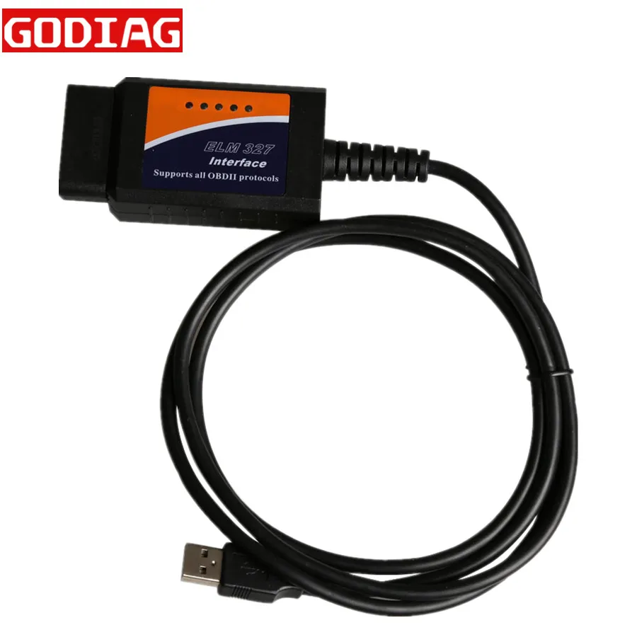 Сканер ELM327 V2.1 программное обеспечение V1.5 оборудование USB пластик с чипом FT232RQ ELM 327