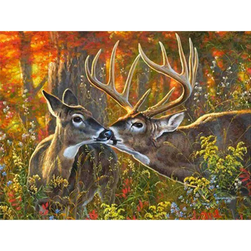 

5D Diamond Painting Deer Diamond Embroidery Animal DIY Cross Stitch Kit Full Diamond Rhinestone Wall Artist Home Decoration Gift