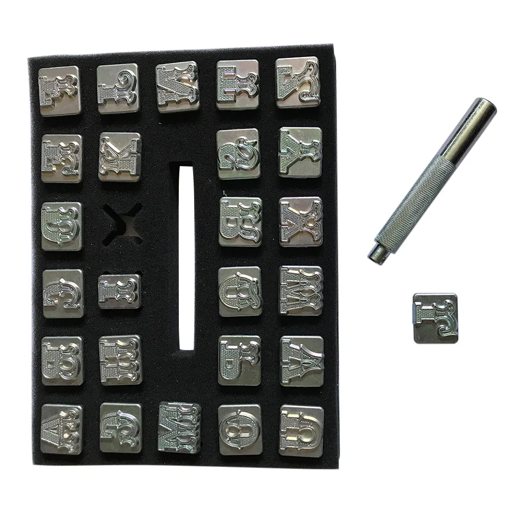

Carving Leather Art Alphabet Set Letters Stamp Handmade Durable Metal DIY Tool LXY9