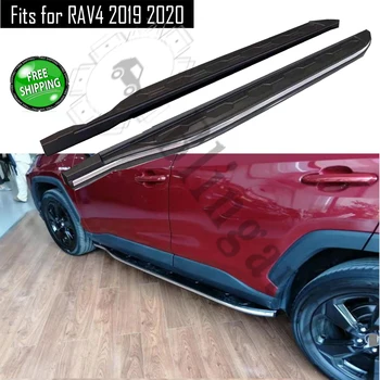 

Fits for T.oyota all new RAV4 2019 2020 2021 2Pcs left right running board side steps nerf bar car pedal side stairs side bar