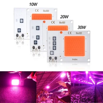 

110V/220V LED Grow Light Phyto Lamp COB Chip Full Spectrum For Indoor Plant Flower Vegetable Seeding Growth 10W / 20W / 30W