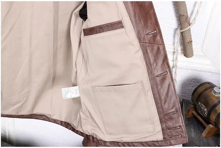 Perfect 2019 Dark Brown Men Japan Style Short Casual Leather Jacket Plus Size 3XL Genuine Cowhide Autumn Slim Leather COat FREE SHIPPING 20