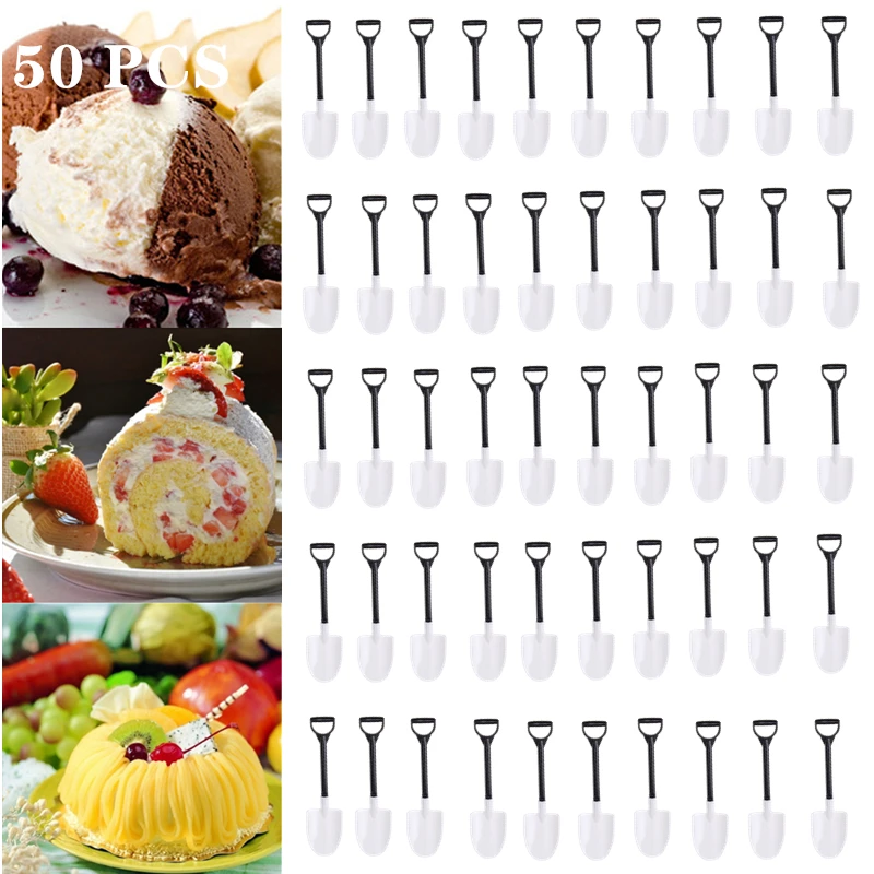 Dessert Spoon Mini Shovel Potted Ice Cream Cake for Kids Tea Coffee Spoons Disposable Party Supplies | Дом и сад