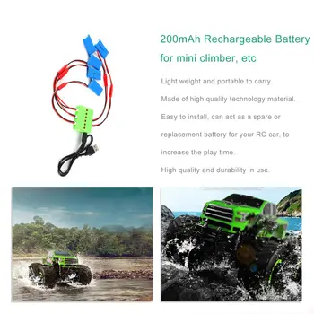 

3.7V 200mAh 20c Rechargeable Battery Lipo Battery RC Lithium Battery for Mini Climber Mosquito Car 1/36 Car RC Car Set