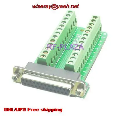 DHL/EUB 30 шт. DB25 D-sub Женский 25pin порт клеммный блок адаптер конвертер PCB Breakout 2 row-A6
