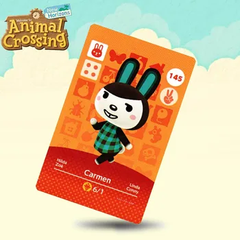 

145 Carmen Animal Crossing Card Amiibo Cards Work for Switch NS 3DS Games