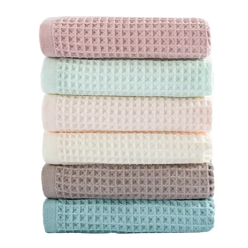 Cotton Waffle Bath Towel 70*140 cm for Men and Women