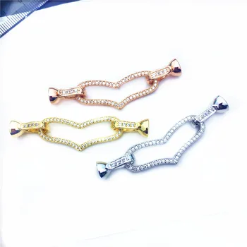 

Jewelry Making Supplies High Quality Copper Zirconia Rhinestone Findings DIY Long Pearls Necklace Pendant Accessories Spacers