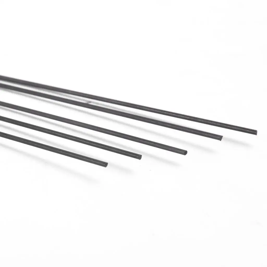 Pack of 5 Carbon Fiber Rods Bars RC Airplane Making Repairing Accs 2.5x200mm