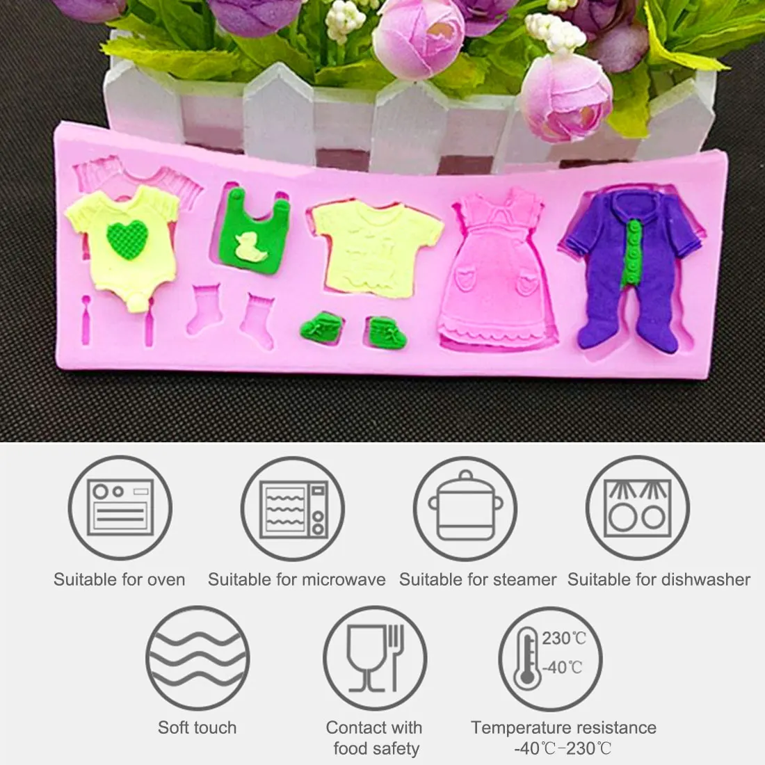 3D детская одежда для душа силиконовая форма для выпечки Кухня DIY украшения торта инструменты для выпечки шоколада кухонные аксессуары