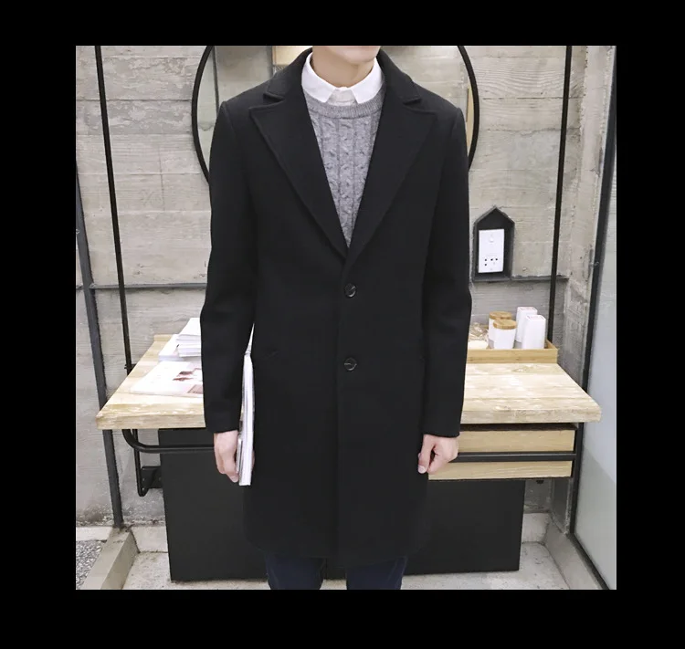 MRMT Брендовое новое зимнее мужское шерстяное пальто Длинная ветровка куртка пальто для мужчин повседневная верхняя одежда