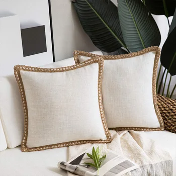 

Cushion Cover Solid Color Linen Fabric Pillowcase For Home Decor Covers Pillow Living Throw 30x50cm/45x45cm/50x50cm Room Sofa