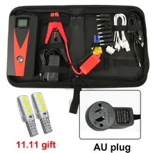 С штепсельная вилка австралийского стандарта 24000 мАч автомобильное пусковое устройство, Мощность банк 400A800A переносной Аккумуляторный усилитель Зарядное устройство 12V пусковое устройство бензин дизель