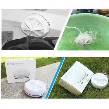 

Mini Turbo Washer Ultrasonic Washing Machine Portable Lazy Laundry Artifact