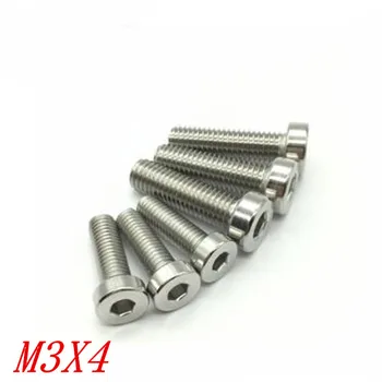 

50PCS DIN7984 M3*4 M3x4 stainless steel hex socket thin Low short head cap model auto diy screw,bolts