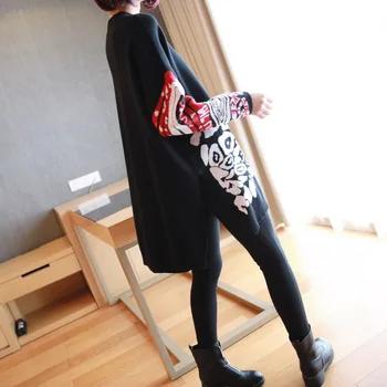

2019 Winter Women's Fashion Strap Retro Sweater Women's Autumn and Winter Thickened Mid-length Sleeve Bottom Knit Sweater