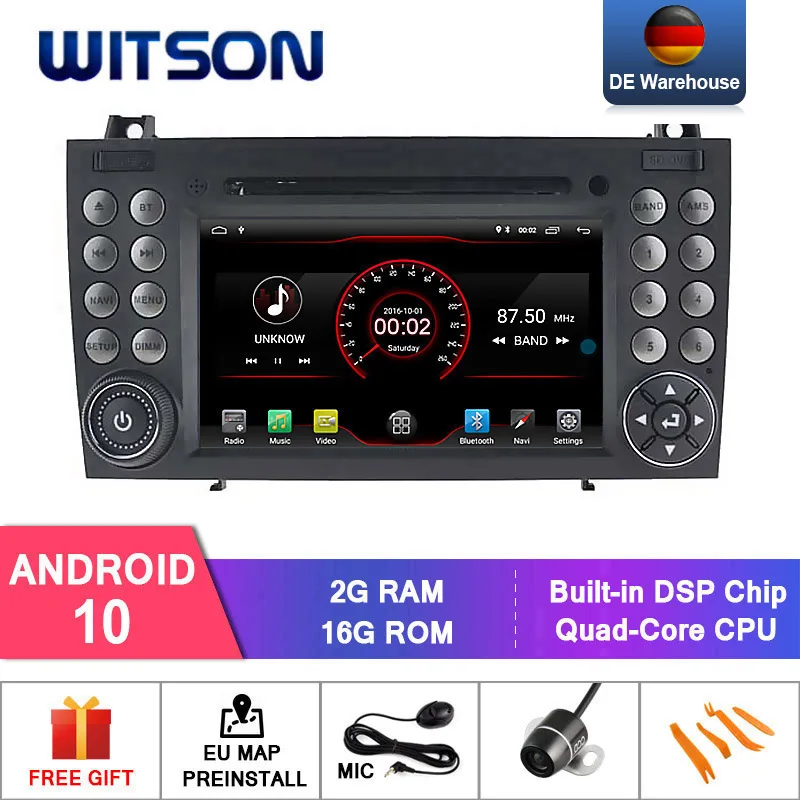DE В наличии! Автомобильный DVD плеер WITSON PX5 Android 10 IPS для Benz R171 W171 SLK SLK200 Автомобильная