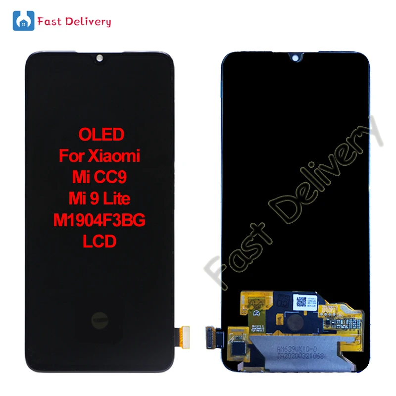 ЖК-дисплей OLED для Xiaomi Mi CC9 9 Lite сенсорный экран с дигитайзером в сборе M1904F3BG сменный