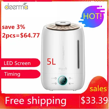 

Deerma DEM-F500 Air Humidifier Ultrasonic 5L Quiet Aroma Mist Maker LED Touch Screen Timing Function Home Water Diffuser