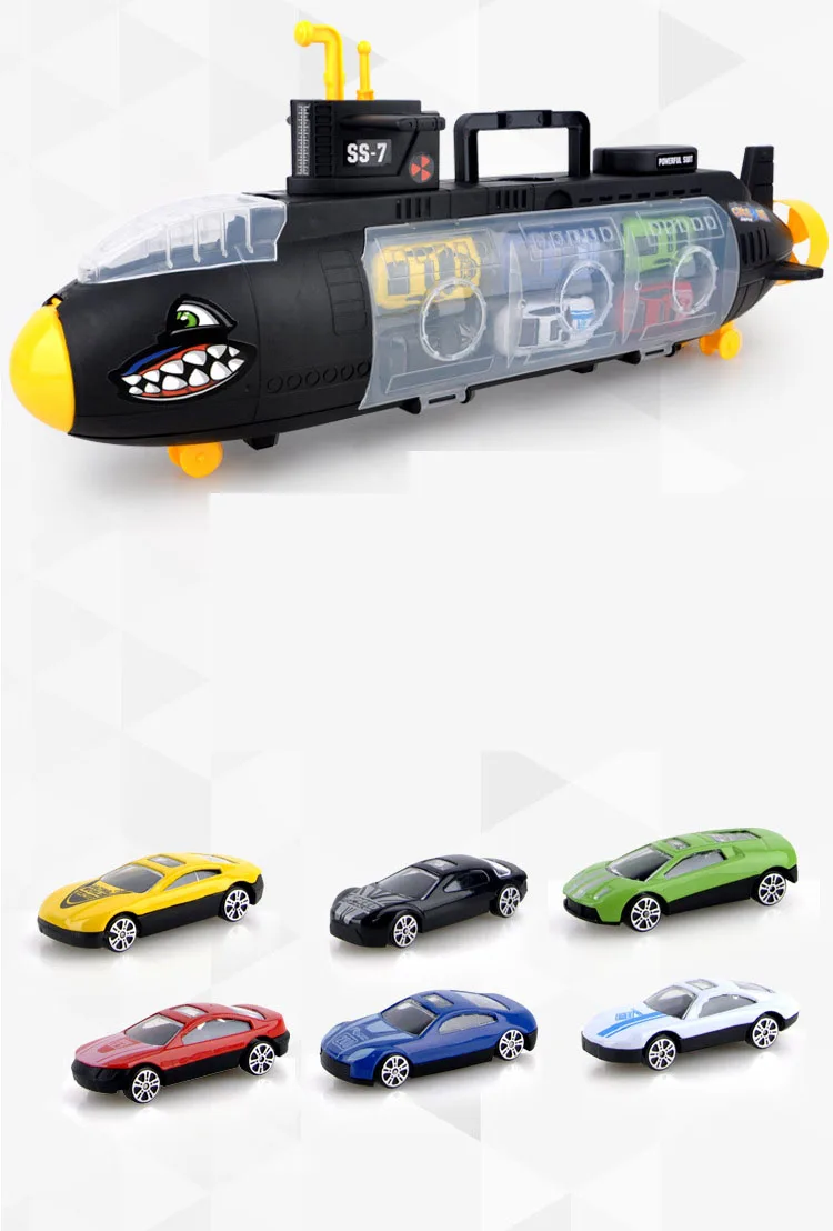 Мини-сплав моделирование военный автомобиль модель строительных комплектов костюм подводная лодка Акула ящик для хранения для машин и других транспортных средств игрушки мальчик дети подарки