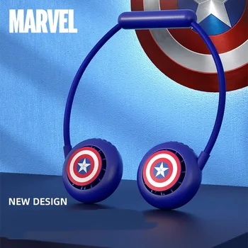 

New Design Super Hero Cartoon Neck Band USB Rechargeable Fan Mini Air Cooler Portable Desk Hand Air Conditioner cooler for Home