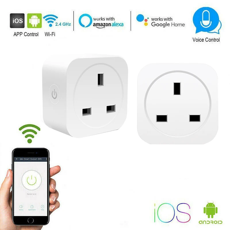 

Wireless Smart Plug WiFi Sockets EU/UK/US 10/16A Power Socket Remote Control Smart Timing Switch For Amazon Alexa/Google Home