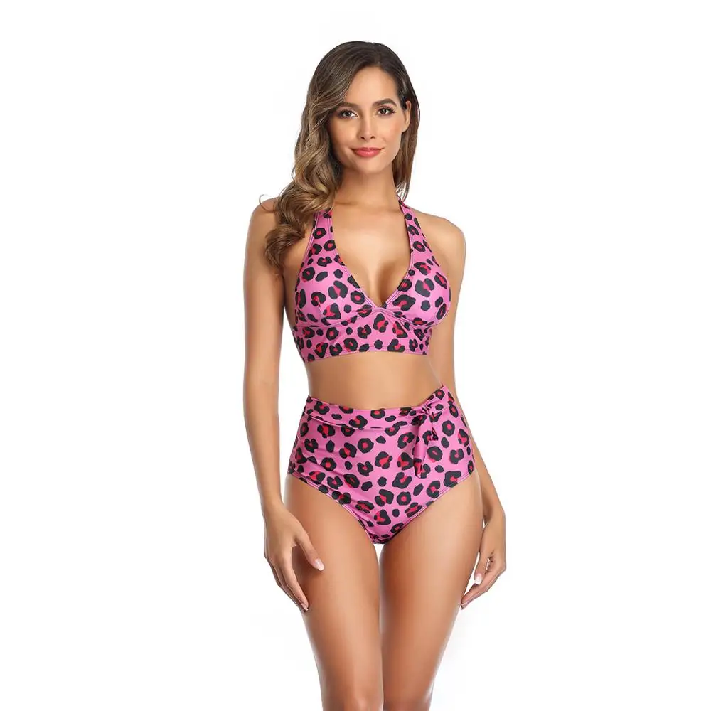 Leopard bikini 2021 women's swimwear women's swimwear sexy bikini suit swimwear high waist swimwear
