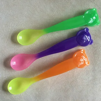 

Baby Feeding Spoon PP Material Household Temperature Change Color Spoons Utensils z