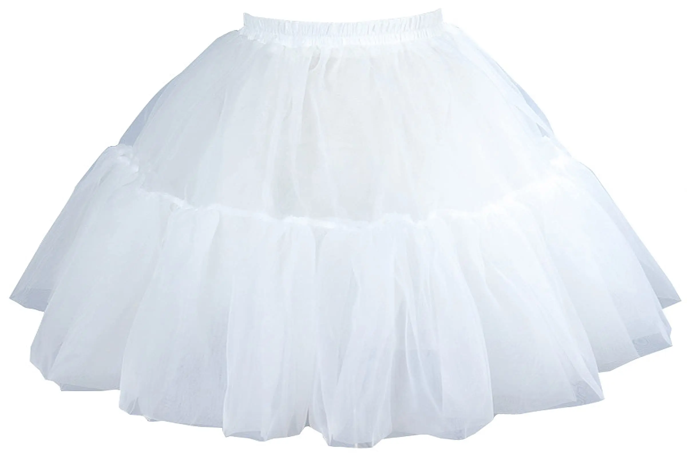 

Women's Elastic Waist Lolita Cosplay Petticoat Puffy Tutu Organza Skirt Ballet Dance Underskirt 2024