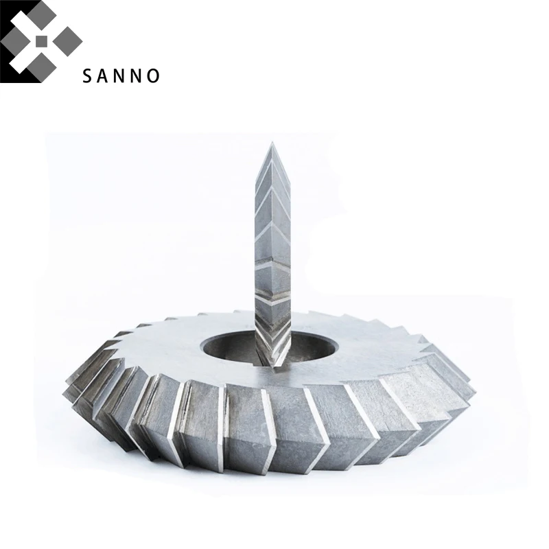 HSS end mills white steel V - double angle milling cutter 30  45  90  60 degree 60mm - 100mm helical gear for cnc machine (5)
