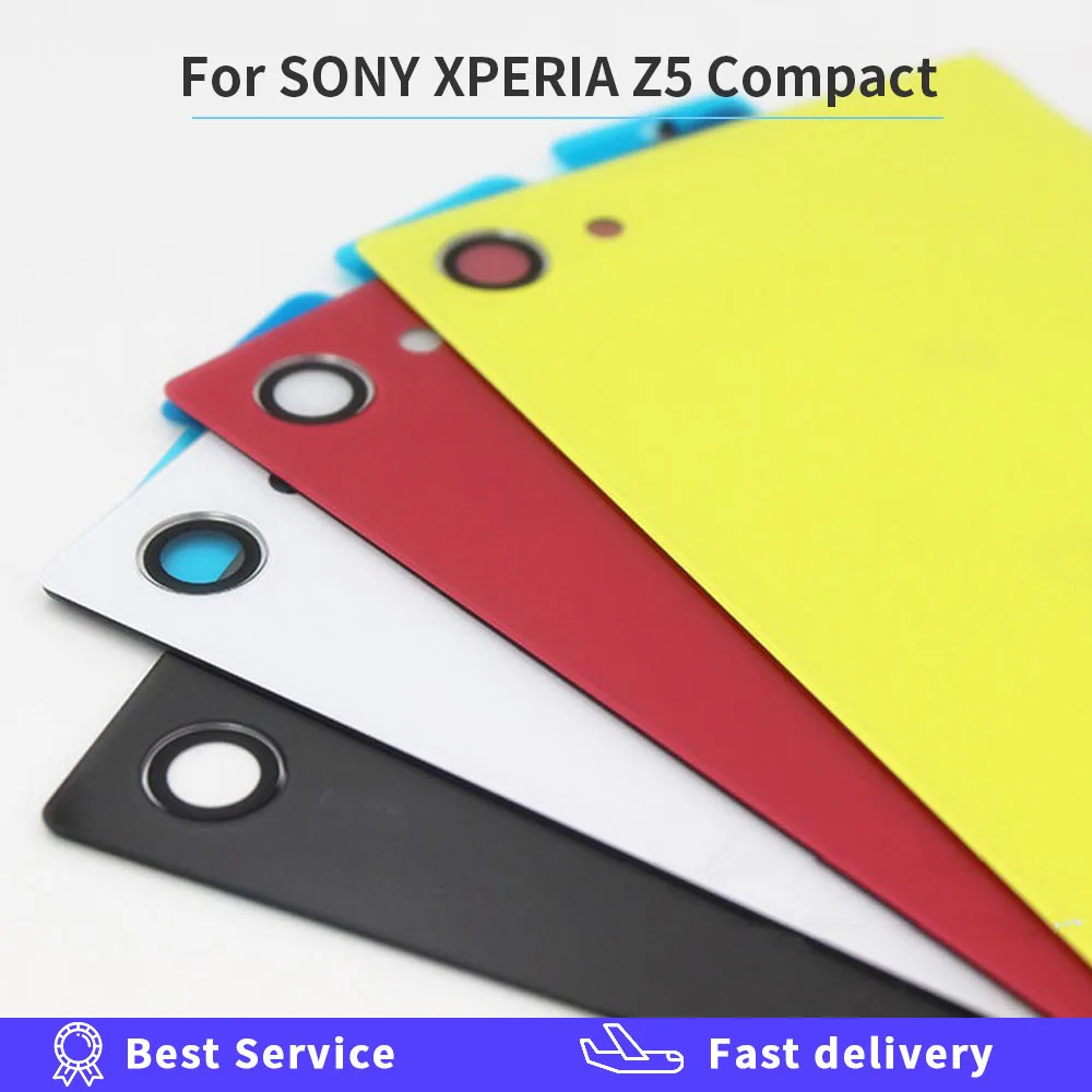 Для SONY XPERIA Z5 Compact задняя крышка батарейного отсека Дверь задний корпус стеклянный чехол для SONY Z5 Compact E5803 E5823 Крышка батарейного отсека 4,6"