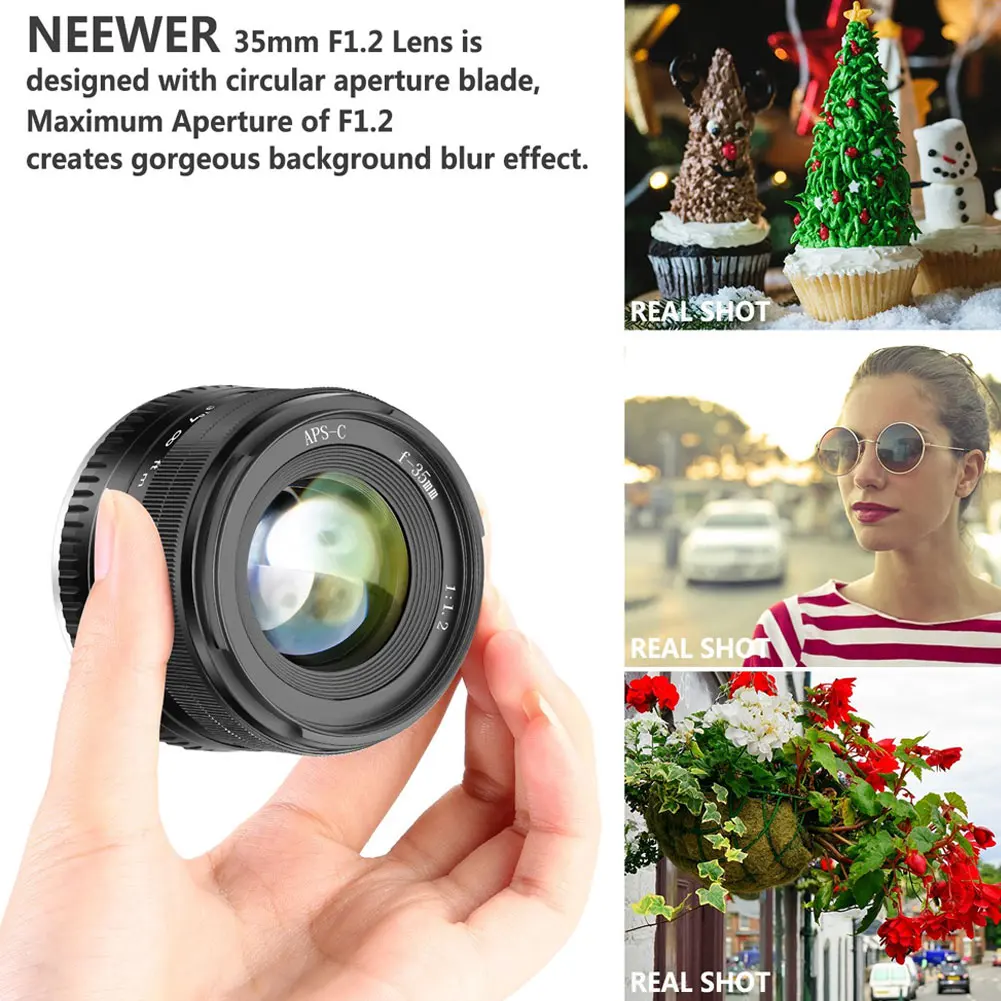 

35mm F1.2 Manual Focus Lens Metal Casing Durable Lighweight Lens for Fuji X OUJ99