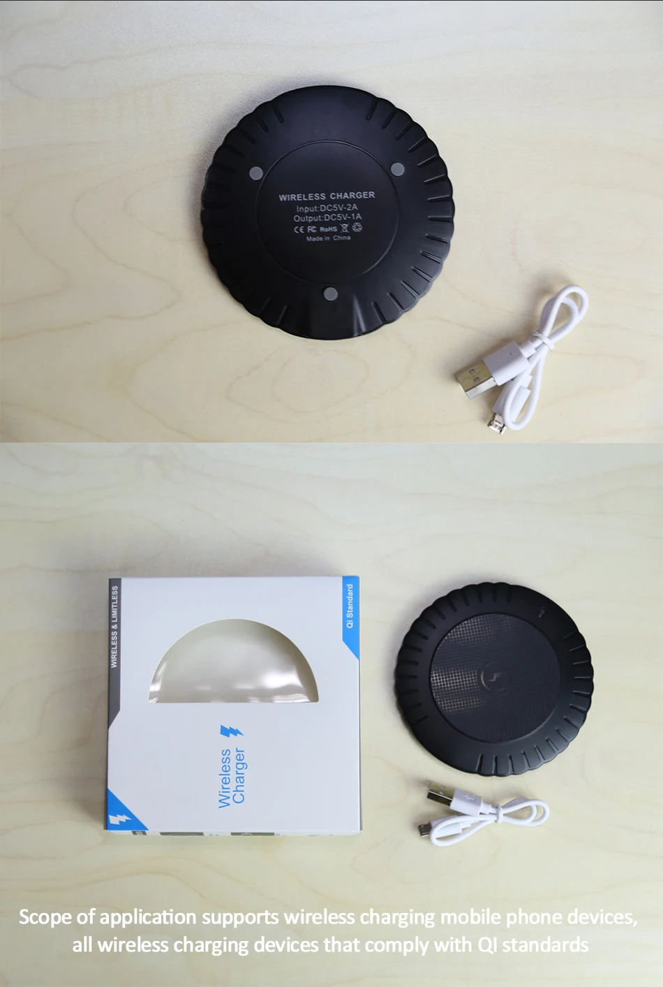 !ACCEZZ QI Wireless Charger For iphone X 8 Plus XR 11 Pro XS MAX Charge Pad With Micro Usb Cable For Samsung Galaxy S9 S10 S8 S7 (14)