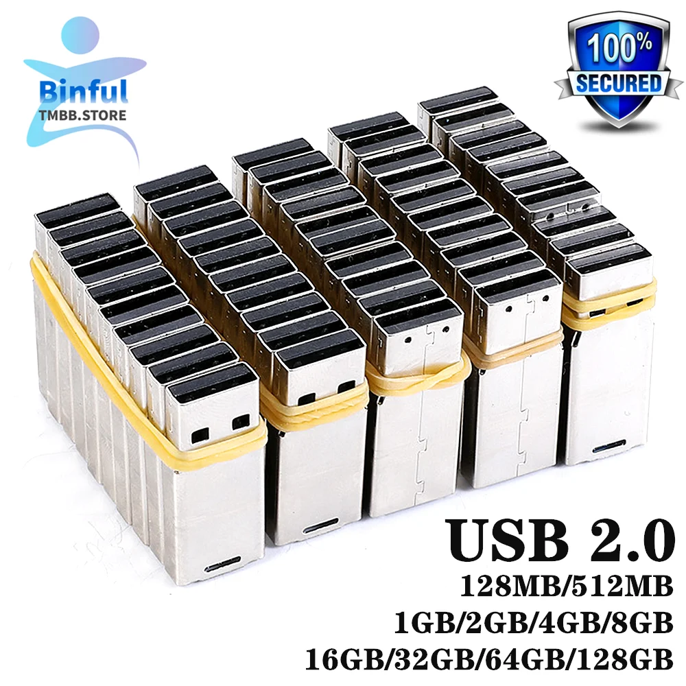 BINFUL оптовый чип UPD USB 2 0 2G 4G 8 ГБ 16 32 64 128 флешка флеш диск короткая универсальная