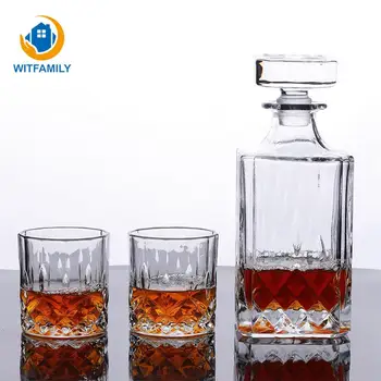

3pcs/set Wine Separator Set Glass Decanter Whiskey Pourer Home Bar Vodka Beer Bottle 1pot 2 Cups Jar Jug Liqour Glass Spirits