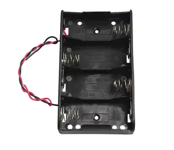 

MasterFire 200pcs/lot Black DIY Storage Box Holder Battery Case 4 Slots C Size 4 x 1.5V Batteries Holder Cell Cover with Wires
