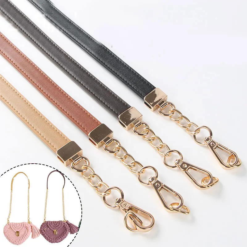 1 Pc PU Leather Chain Strap Replacement Bag Purse Strap Cross 