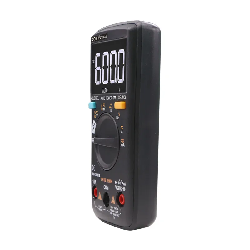 ZOYI ZT101 ZT102 ZT102A цифровой автоматический диапазон портативный мультиметр 6000 отсчетов амперметр с подсветкой Вольтметр Ом метр