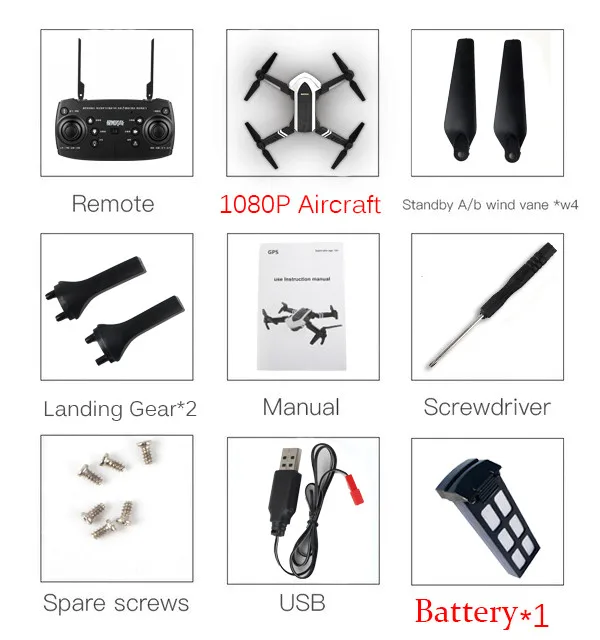 S7 Квадрокоптер Дрон с камерой живое видео WiFi FPV Квадрокоптер с 110 градусов широкоугольный 1080P HD камера складной Дрон RTF - Цвет: 1080P x 1 battery