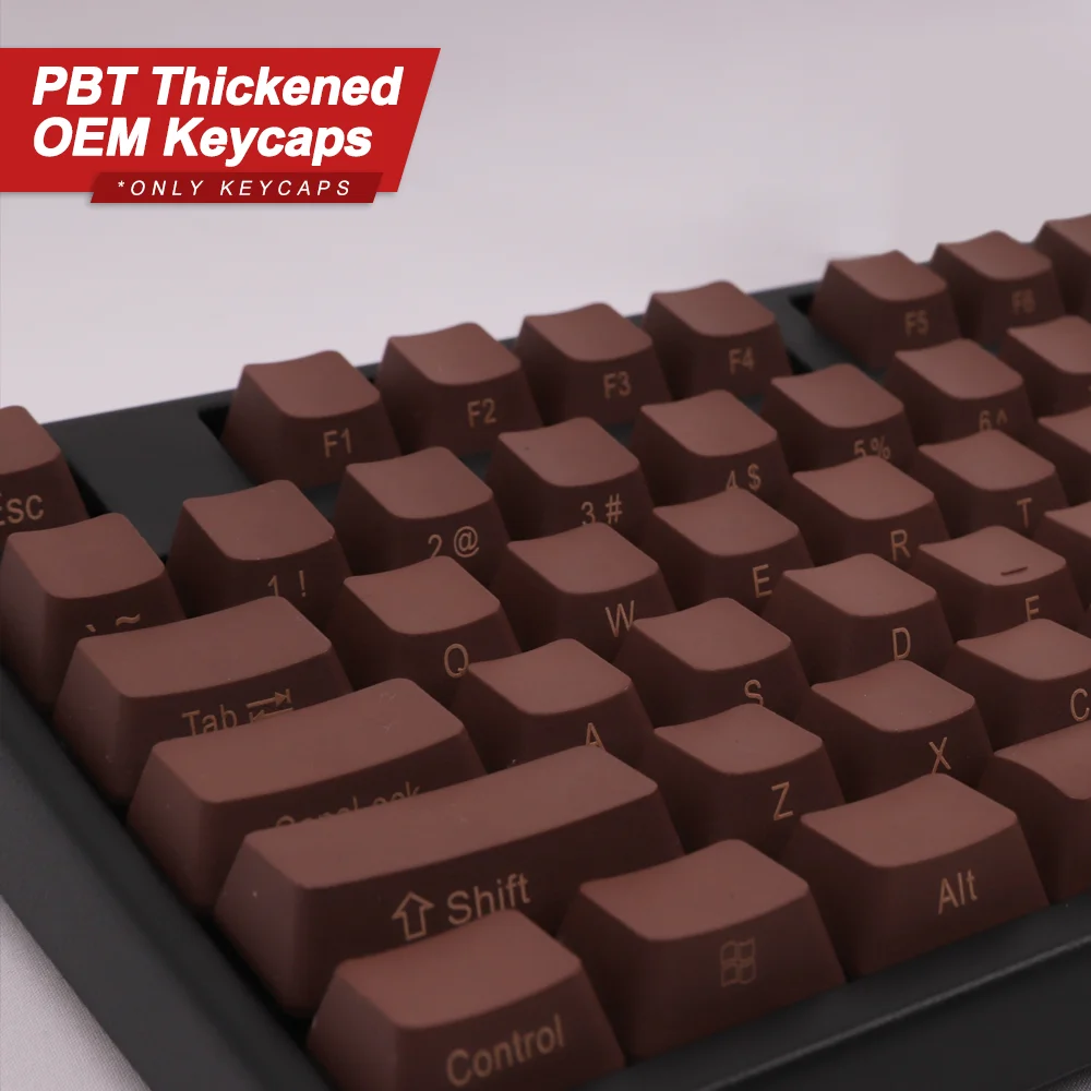 Колпачки для механической клавиатуры кофейный шоколадный цвет PBT OEM профиль