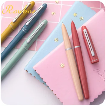 

ROWBOE cute stationery color pen simple pointed pen candy color simple pen learning office kawaii supplies(including ink bag)