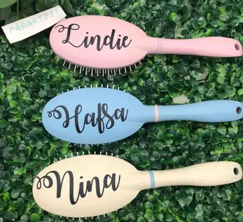 

Personalize names Cheerleading wedding flower girl bridesmaid floral hair brushes birthday girl mother's day hairbrush gifts