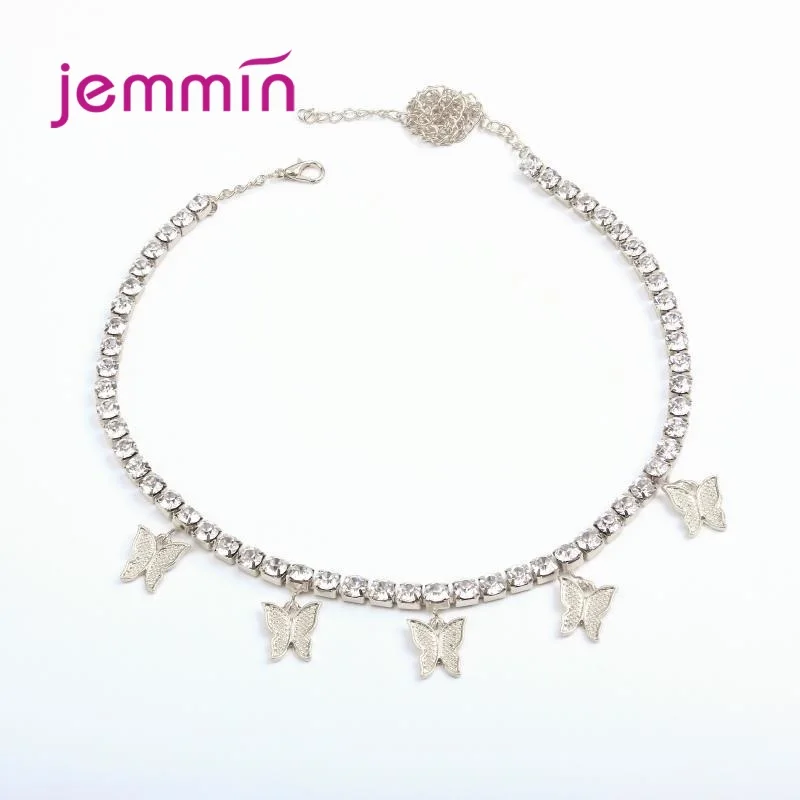 

Cute Flying Butterfly Tassel Dangle Sterling Silver 925 Pendant Necklace for Women Fine Jewelry Christmas Gift