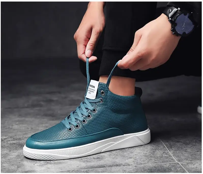 men sneakers Fashionable high-top men's canvas shoes outdoor leisure hiking shoes classic men white sneakers men loafers tenis